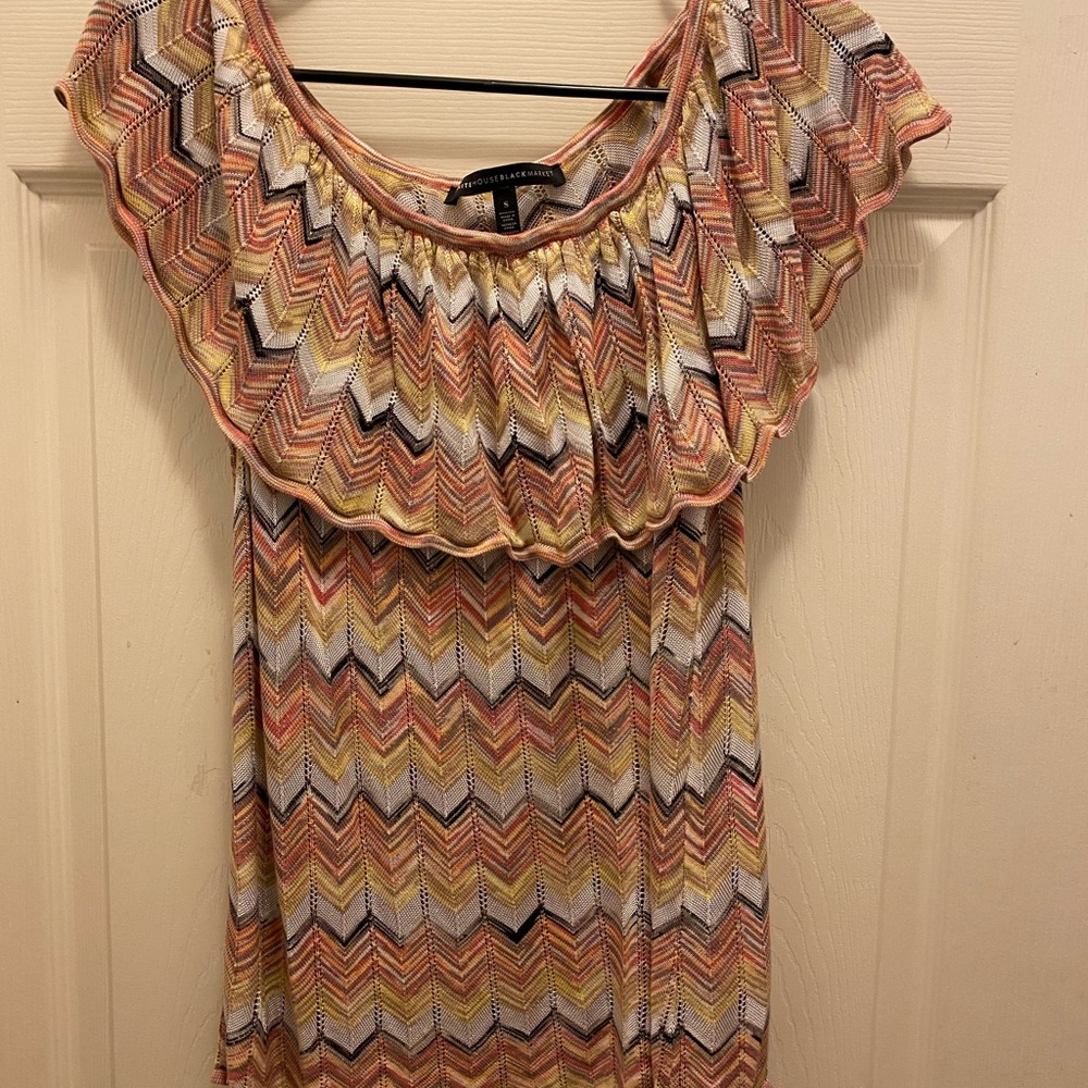 Multi color off the shoulder sweater top
